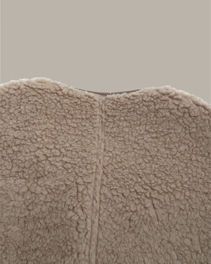 Fuax Shearling Coat With Scarf