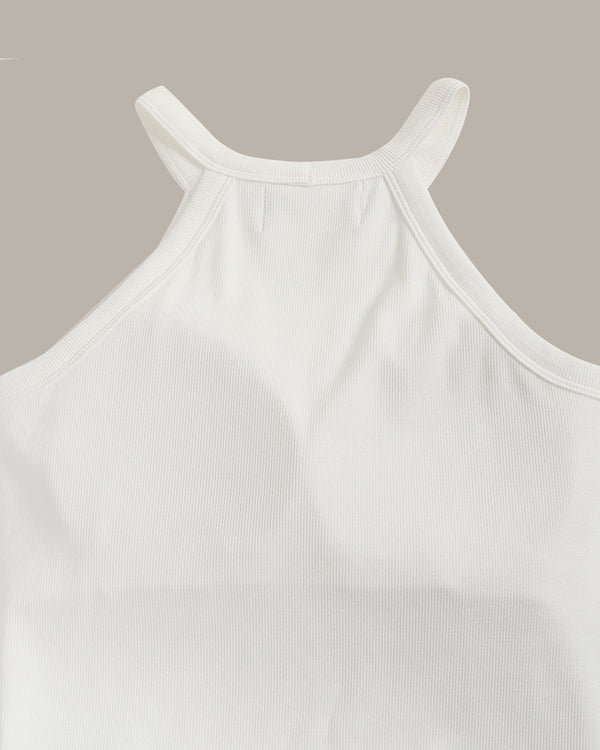 White tank top on a beige background