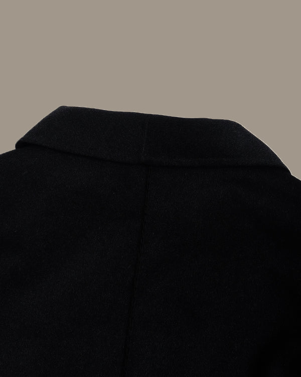 Long Wool Overcoat With Belt