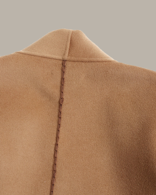 Long Wool Coat With Belt