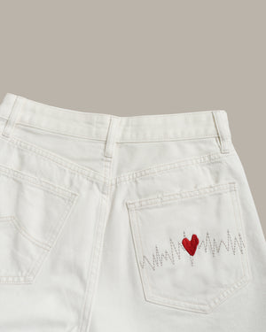 Waistline Embroidered Short