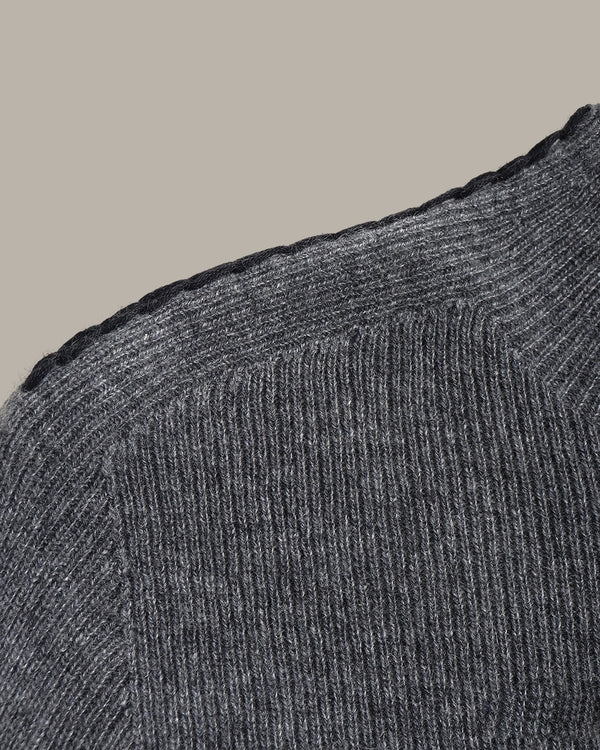 Cashmere High Neck Knit Top