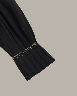 Pleated Detail Cuff Blouse