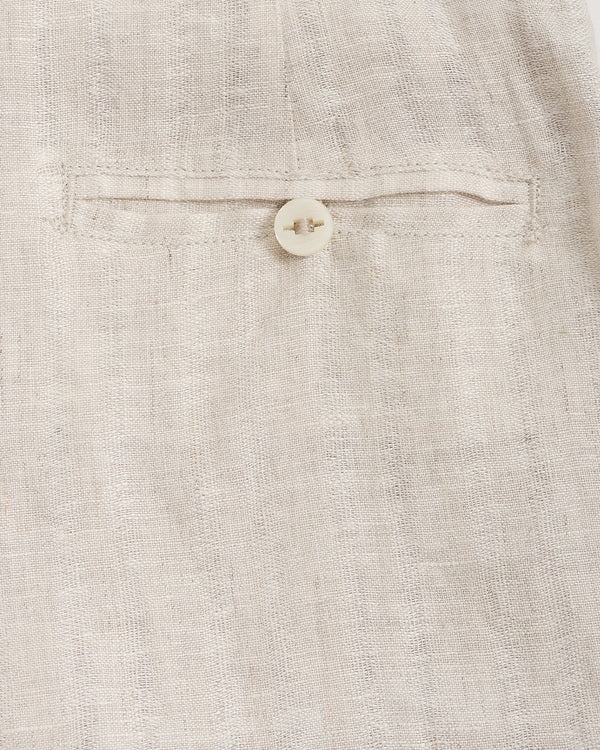 Braided-Hem Linen Shorts