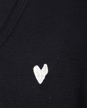 Heart Embroidery Wool T-Shirt