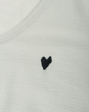 Heart Embroidery Wool T-Shirt