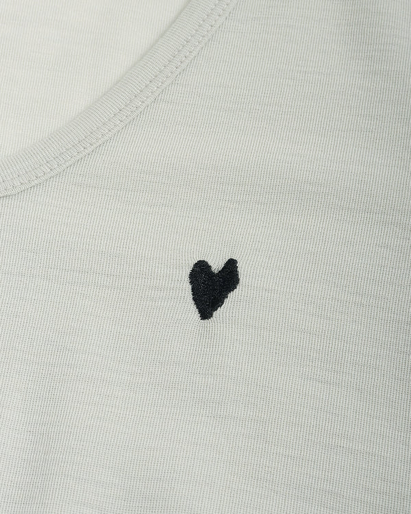 Heart Embroidery Wool T-Shirt