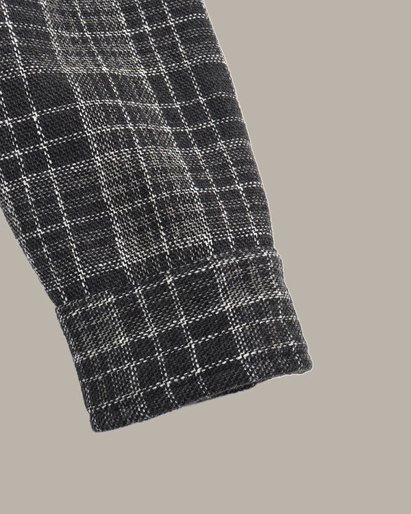 格紋法蘭絨襯衫外套