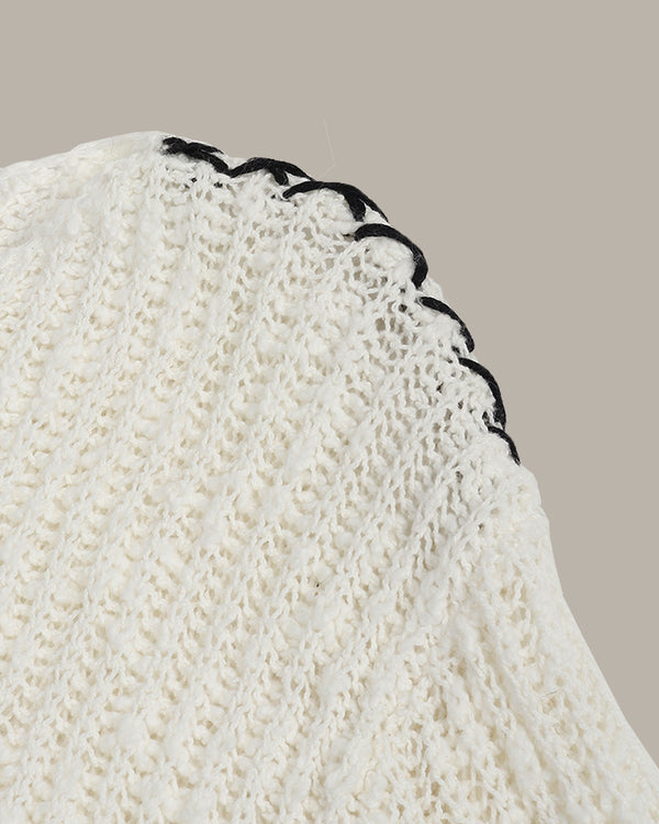 Stitch Accent Knit Sweater