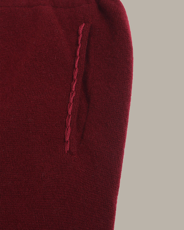 羊绒阔腿针织裤