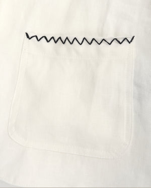 100% Linen Stitched Vest