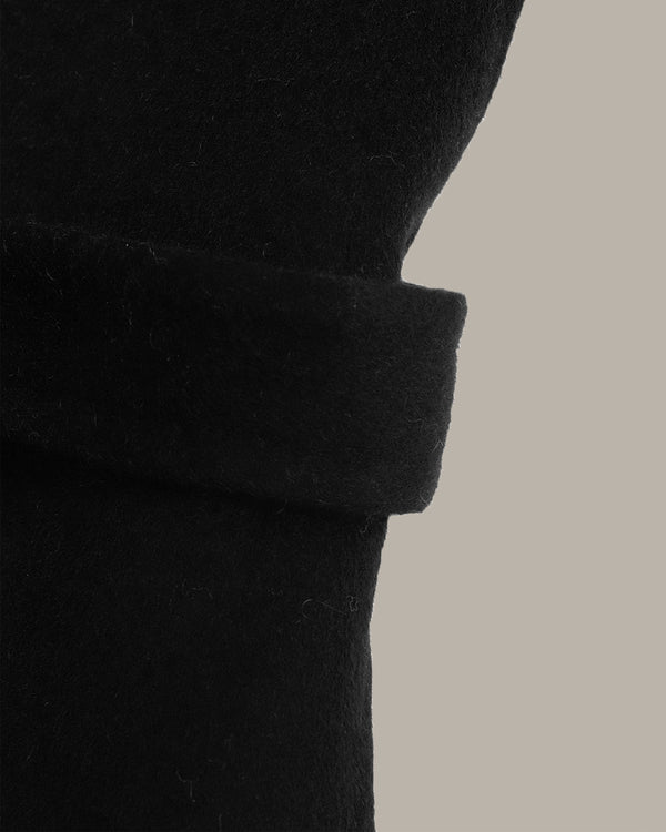 Long Wool Coat With Belt