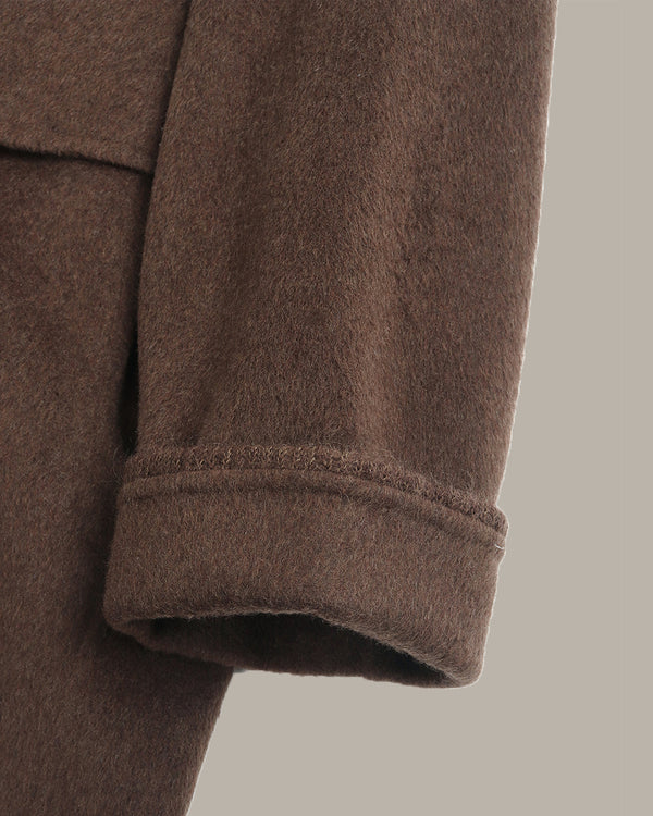 Two-Piece Zip-Up Hooded Overcoat