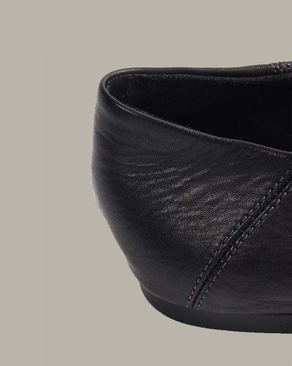 Cecilia Square-Toe Leather Flats