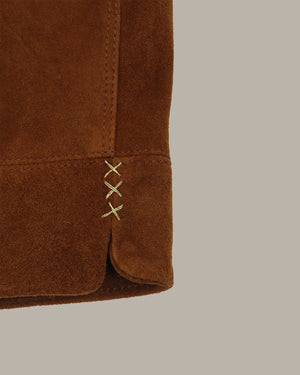 Stretchable Waist Suede Shorts