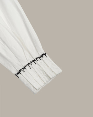 Pleated Detail Cuff Blouse