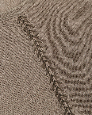 裝飾縫線插肩毛衣