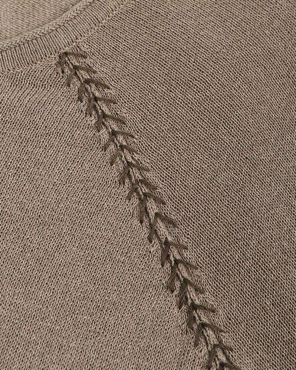 裝飾縫線插肩毛衣