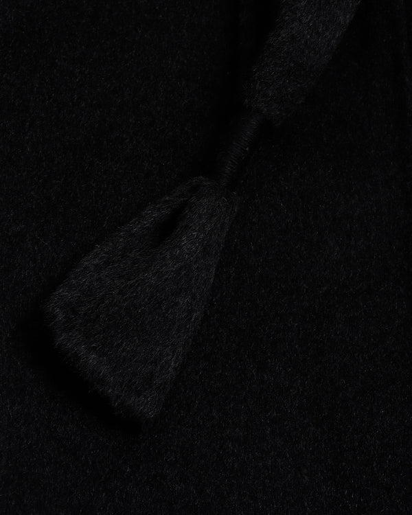 Long Wool Overcoat With Belt