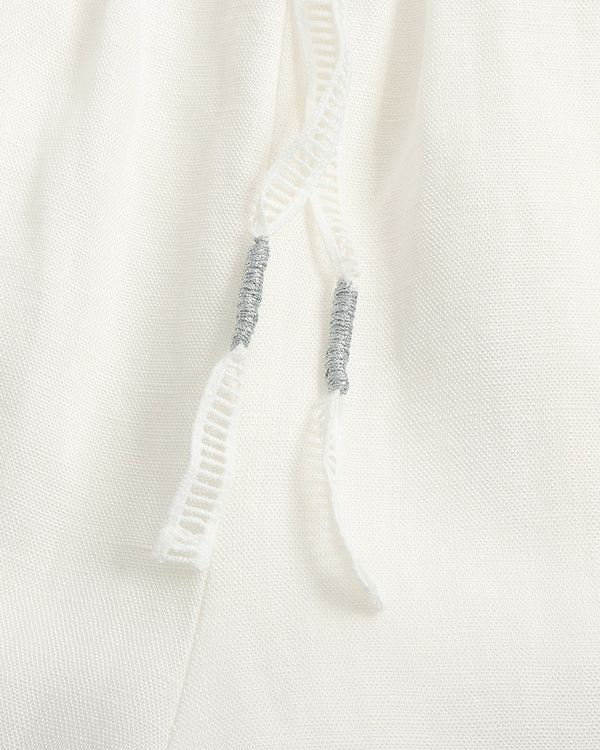 [E] Scalloped Embroidered Shorts