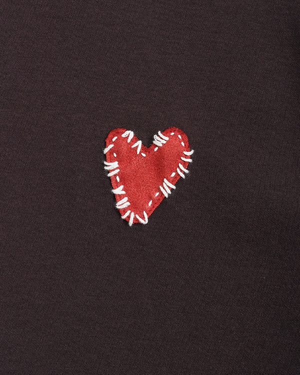 Heart-Embroidered Everyday Tee