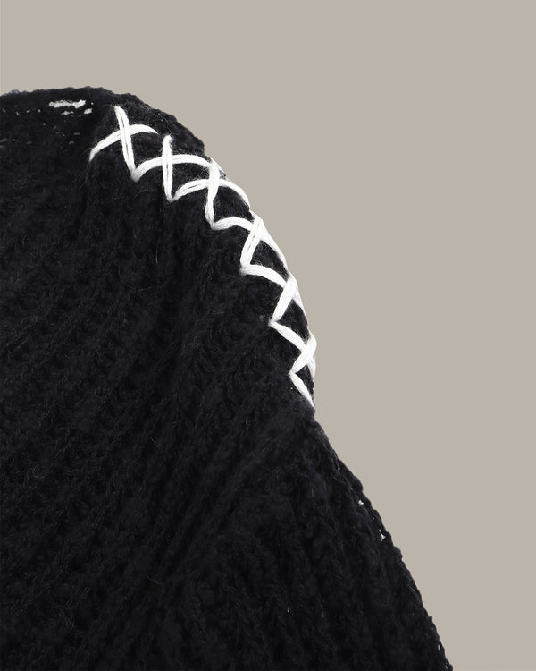 Stitch Accent Knit Sweater