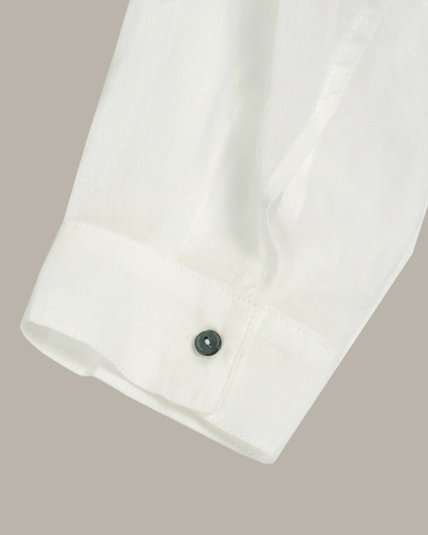 close up of a cuff with button