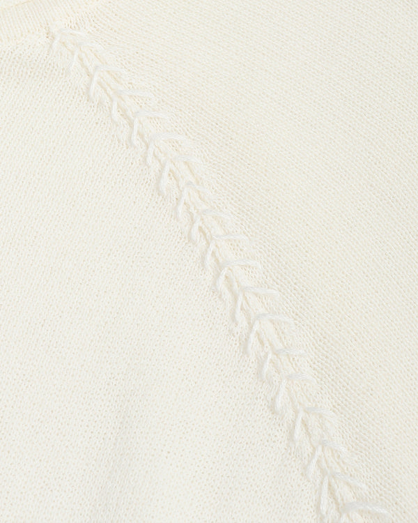 裝飾縫線插肩毛衣