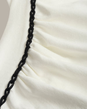 Asymmetrical Draped Chain Details Top