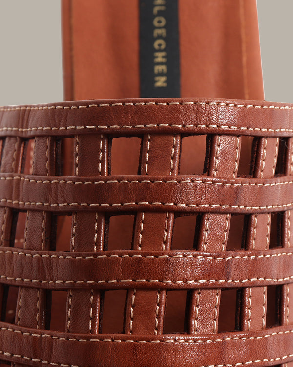 Cara Leather Woven Mules