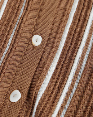 [E] Striped Sleeveless Knit Top