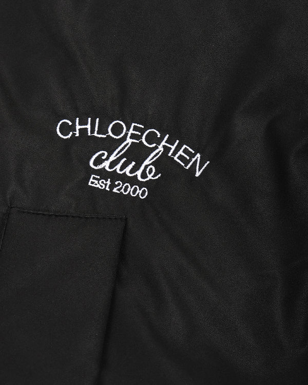 Embroidered Contrast Collar Down Jacket