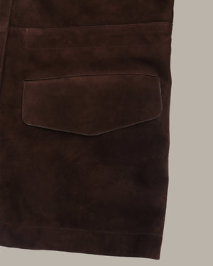 100% Suede Flap-Pocket Jacket