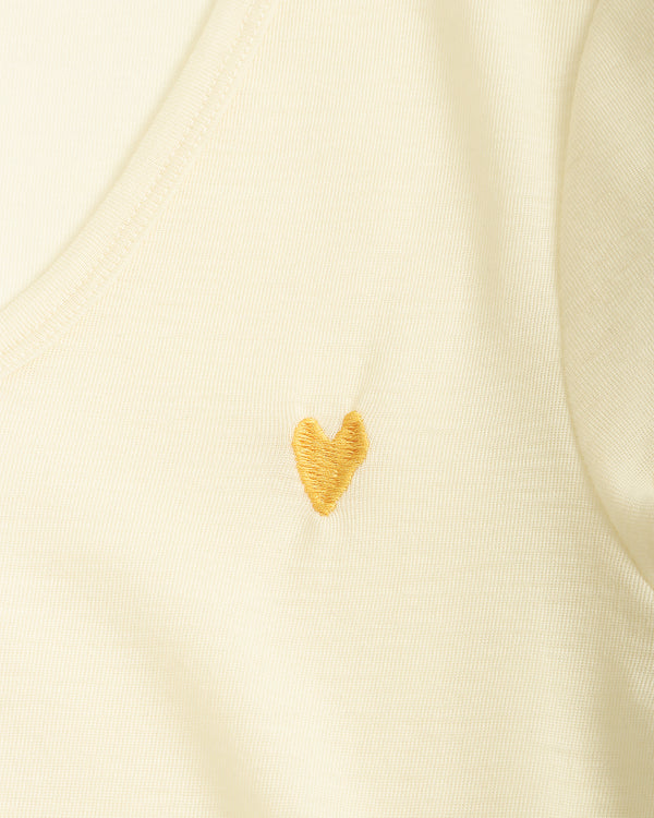Heart Embroidery Wool T-Shirt