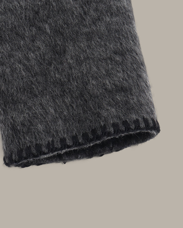 戗驳领中长款大衣