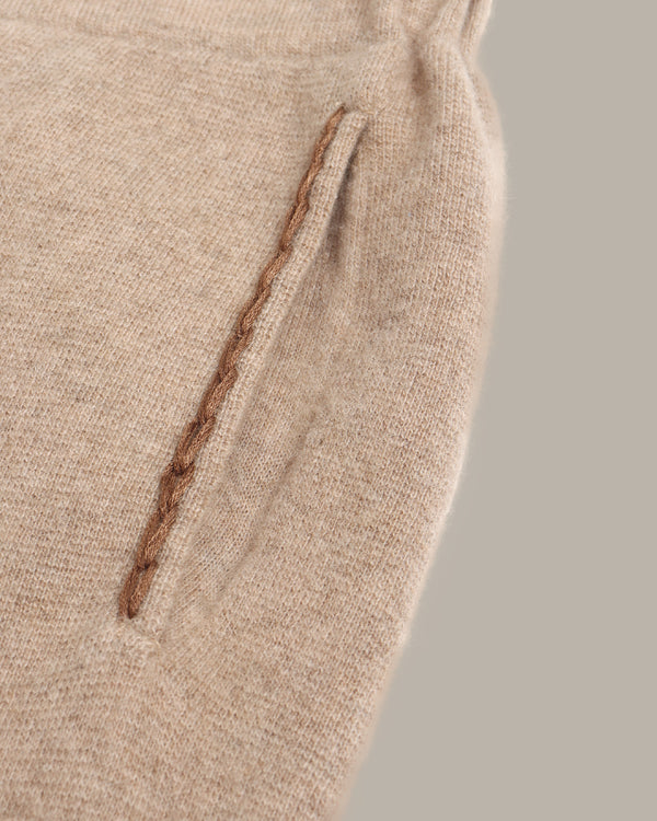 羊绒阔腿针织裤