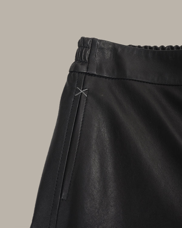 Leg-Slimming Leather Pants