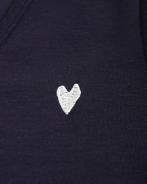Heart Embroidery Wool T-Shirt