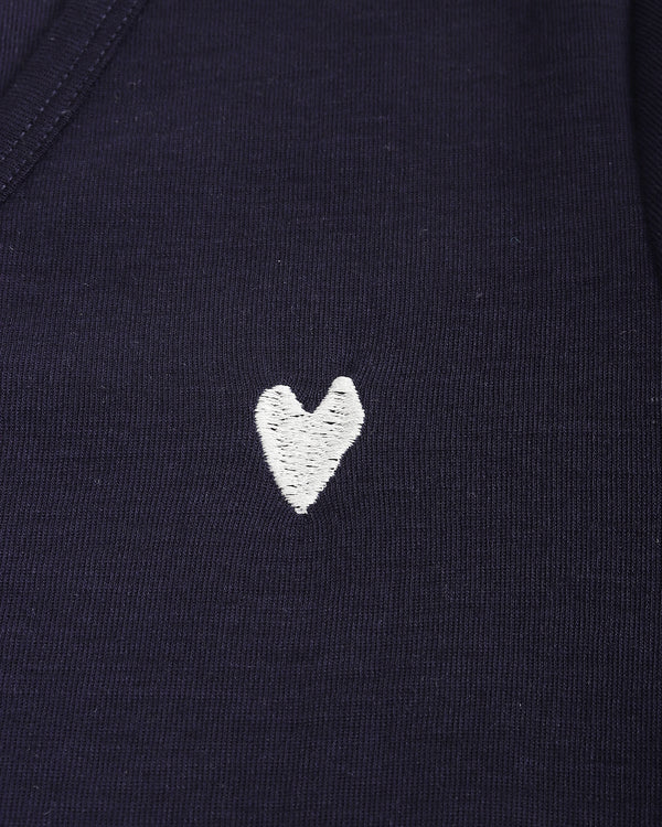 Heart Embroidery Wool T-Shirt