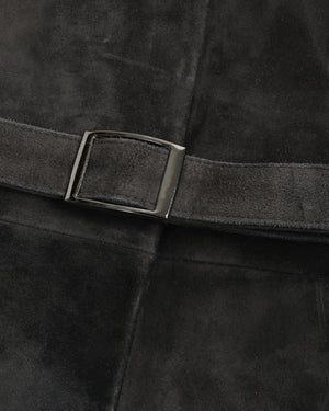 Suede Leather Vest with Belt