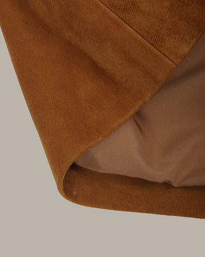 A-Line Short Suede Skirt