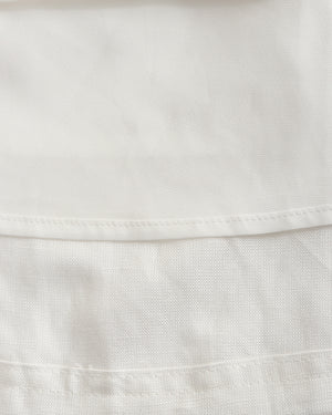 Close-up of a white fabric texture