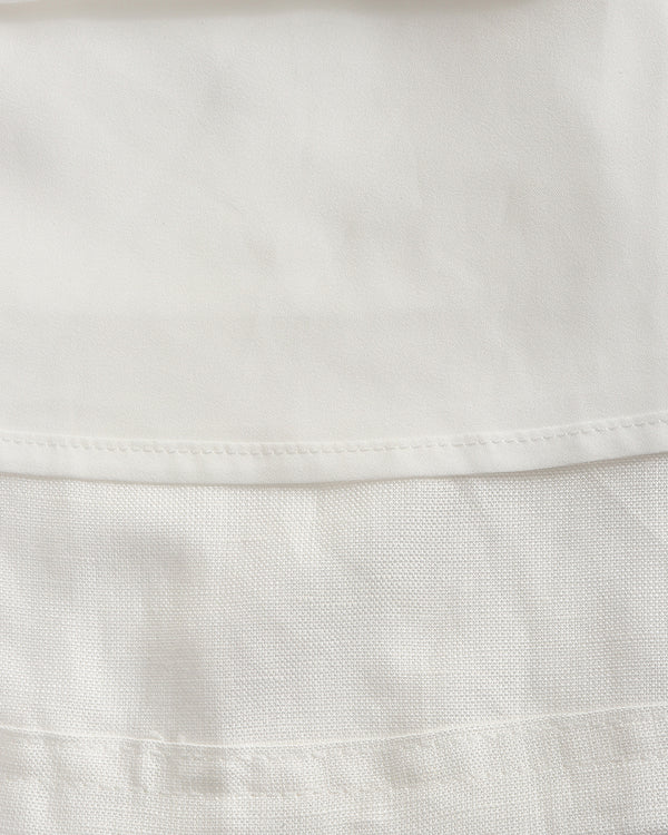 Close-up of a white fabric texture