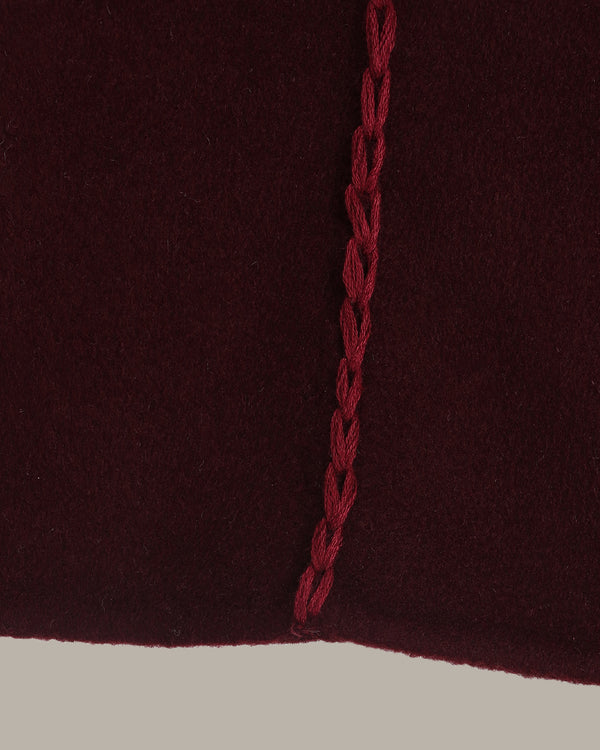 Long Wool Overcoat With Belt