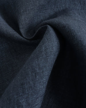 Close-up of dark blue fabric with texture