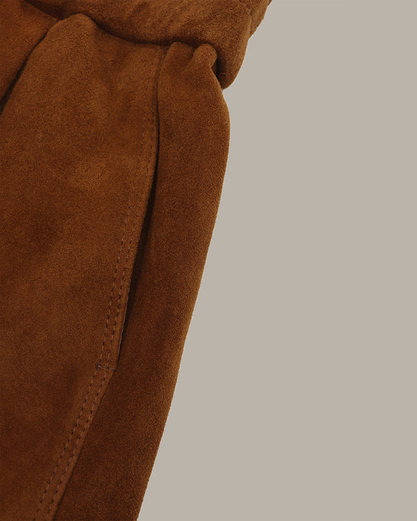 Stretchable Waist Suede Shorts