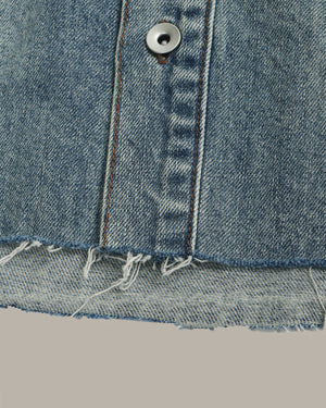 刺繡牛仔短襯衫