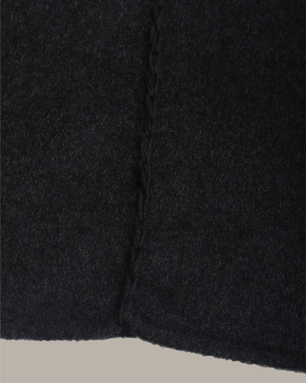 Long Wool Overcoat With Belt