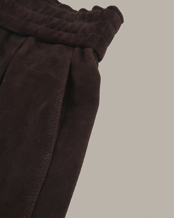 Stretchable Waist Suede Shorts