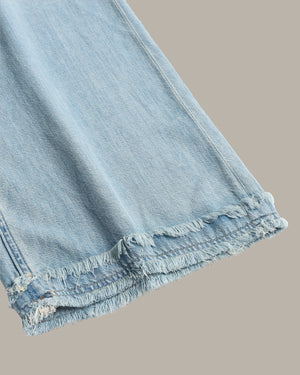 Fringe Hem Denim Jeans